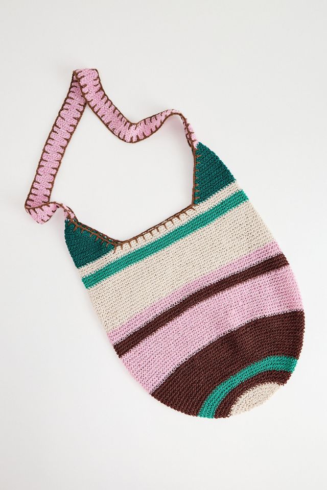 Bolso Sling de Macramé a Rayas Horizontales UO #3