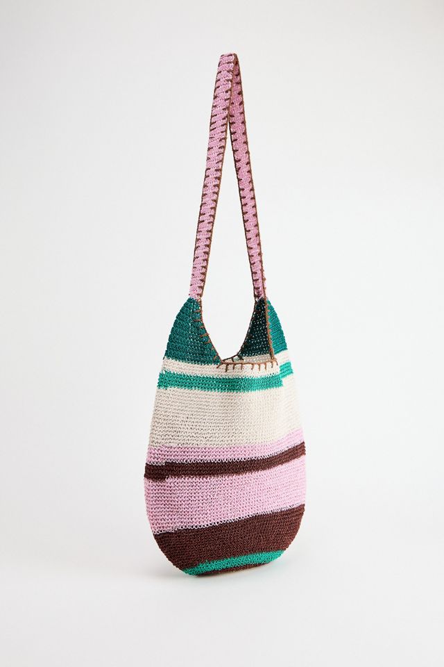 Bolso Sling de Macramé a Rayas Horizontales UO #4