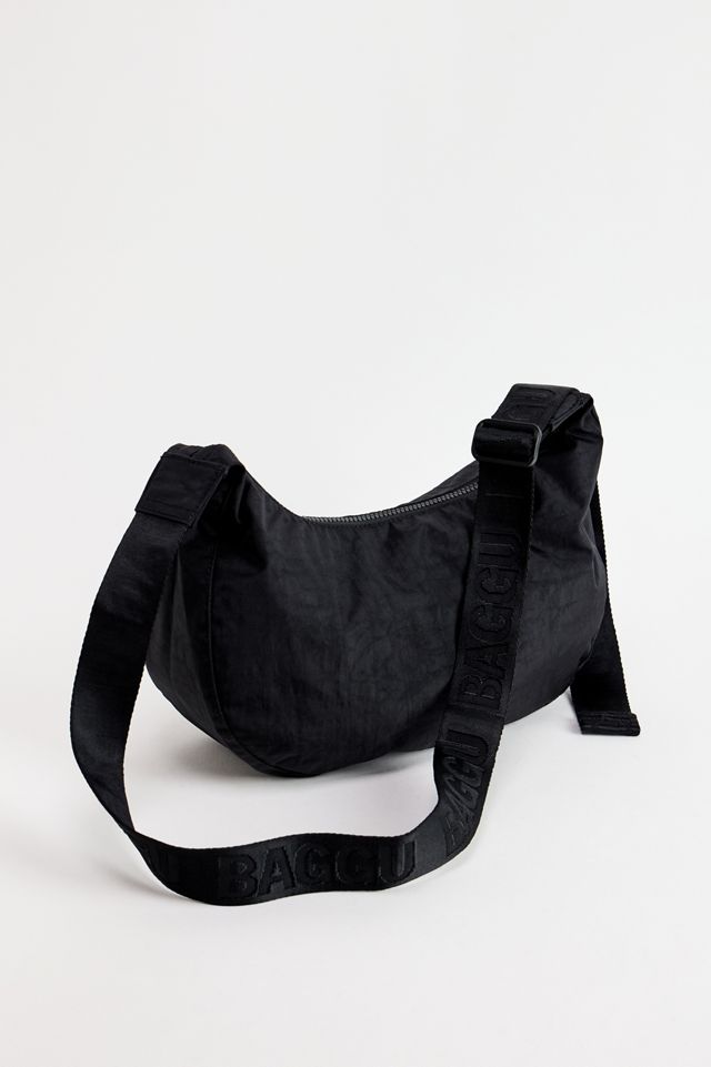 BAGGU Borsa Mezzaluna Media in Nylon Nero #4