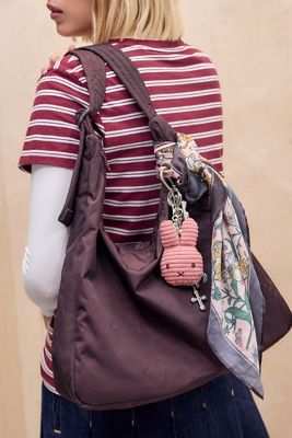 BAGGU Braune Nylon-Schultertasche
