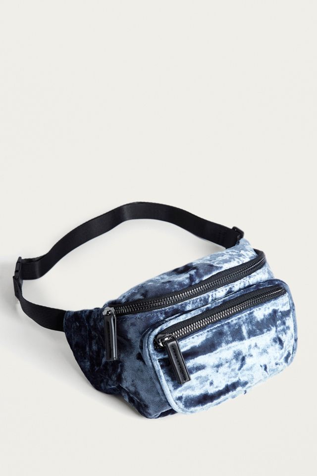 BDG Light Blue Velvet Bum Bag #1