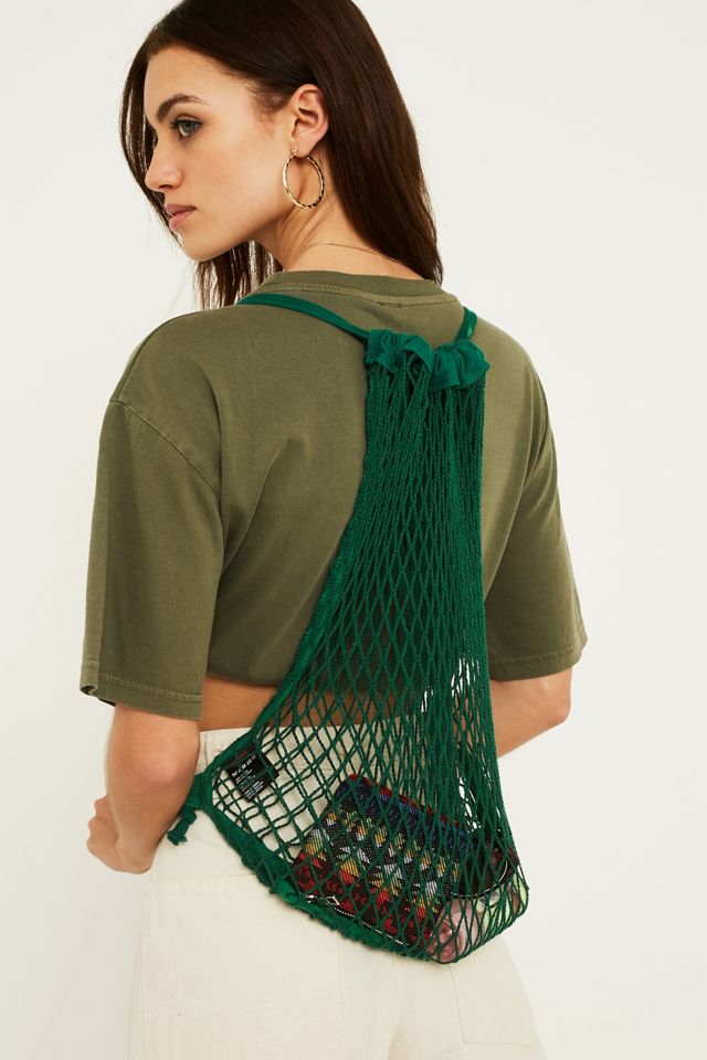 Green Mesh String Backpack | Urban Outfitters UK