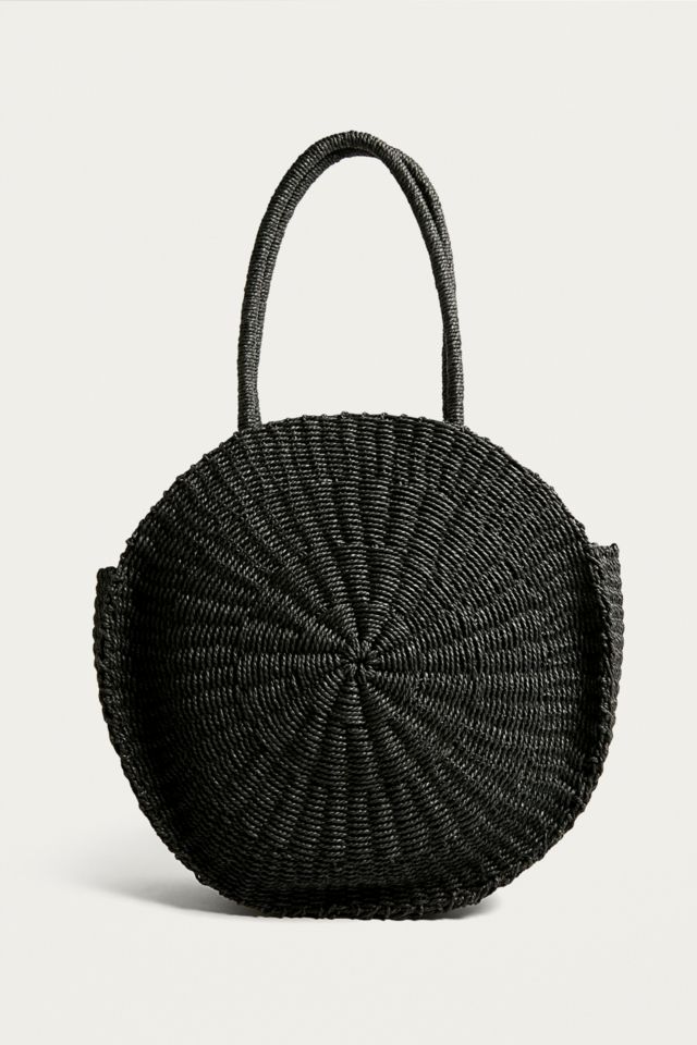 Round cheap straw tote