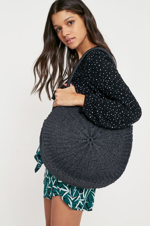 UO Round Straw Tote Bag #1