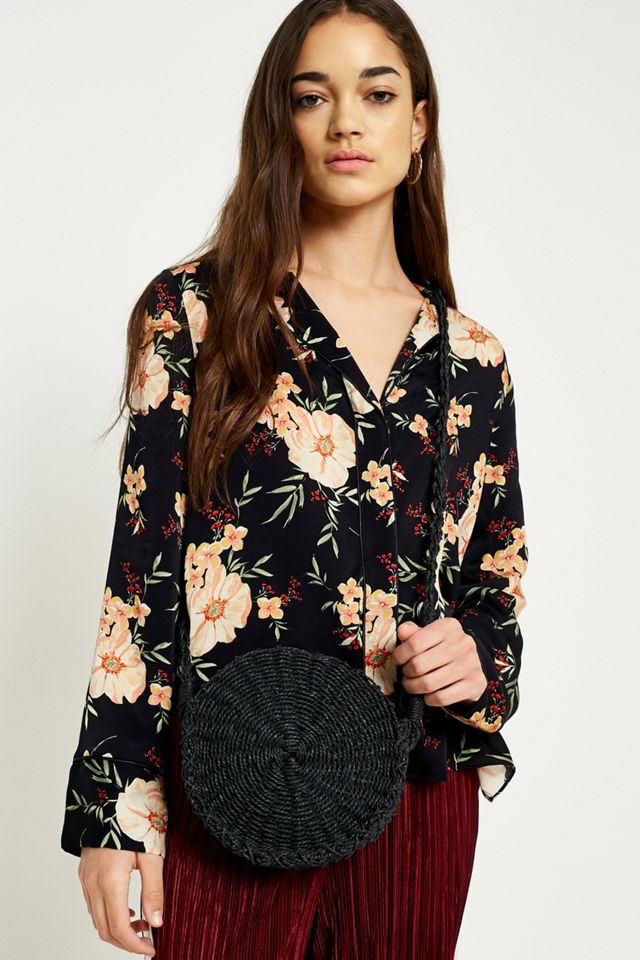 Round Straw Crossbody #1