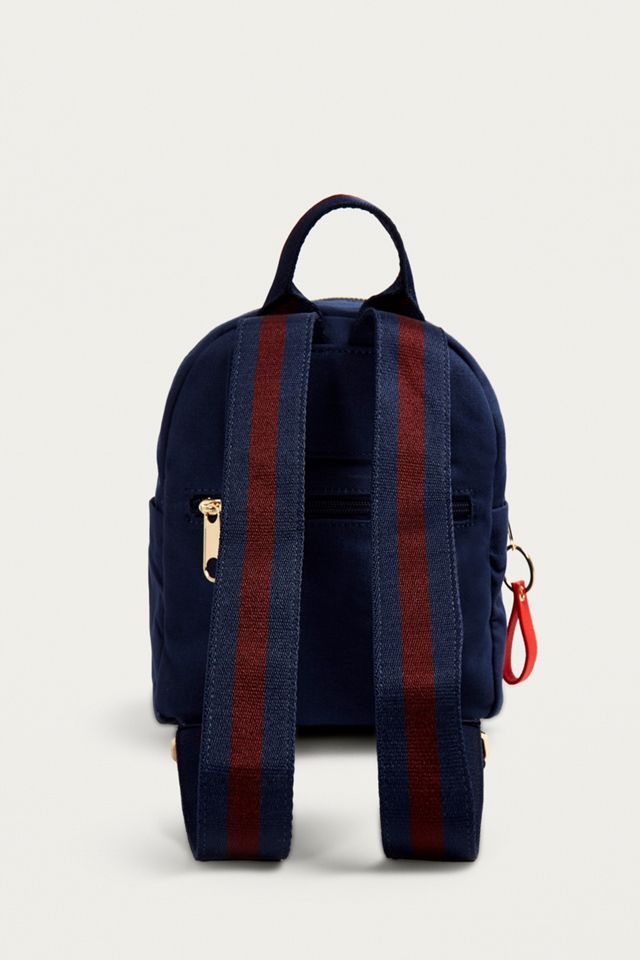 bdg tapestry stripe mini backpack BDG Mini Navy Stripe Backpack