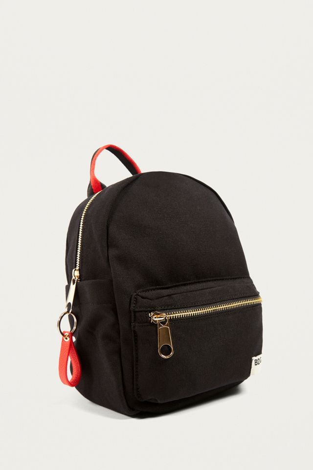 bdg canvas mini backpack black BDG Mini Black Red Stripe Backpack