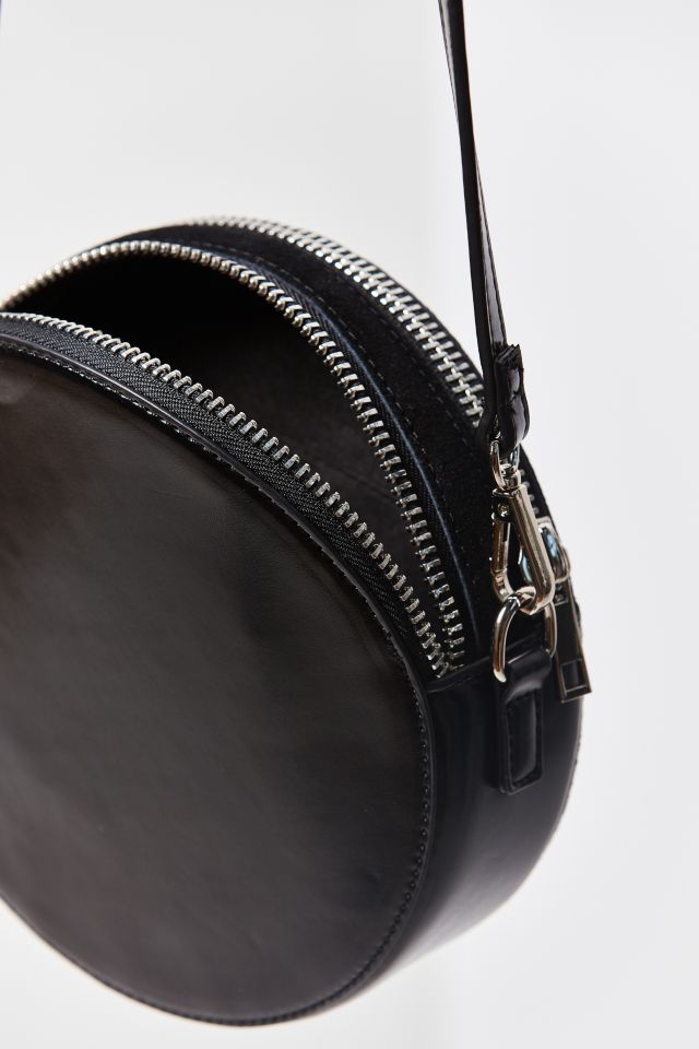 Double Zip Circle Crossbody Bag