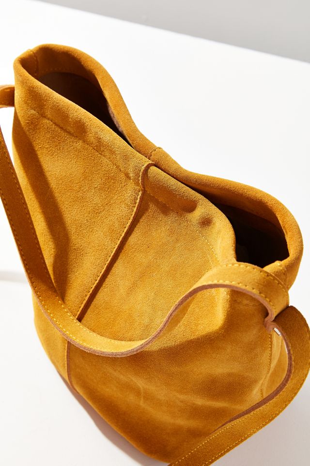 Mustard Suede Bucket Bag #3
