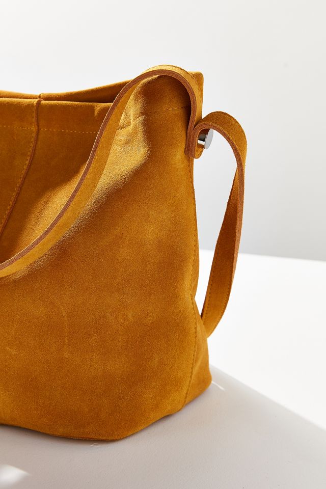 Mustard Suede Bucket Bag #4