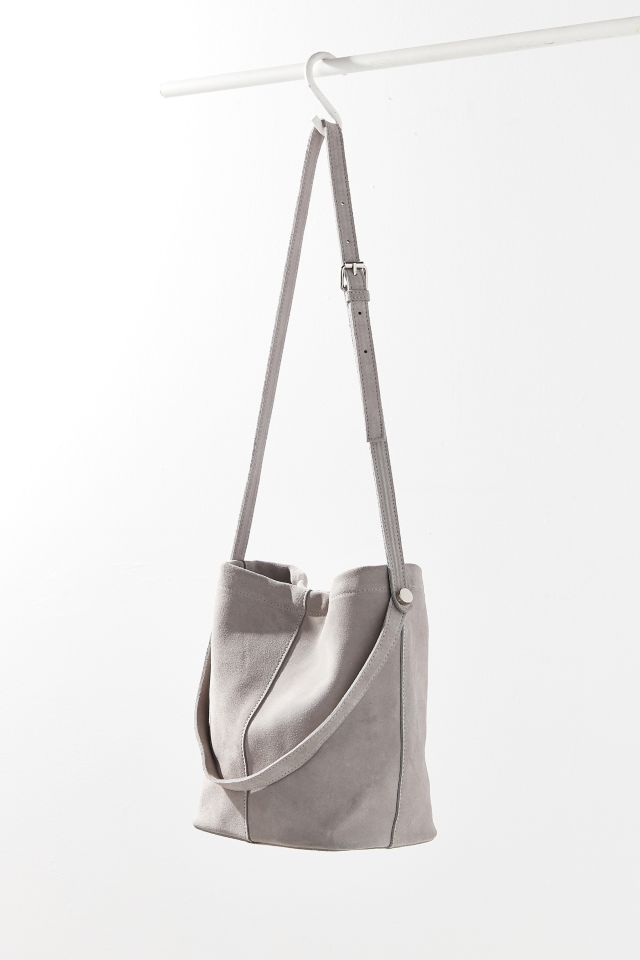 Grey suede hot sale bucket bag