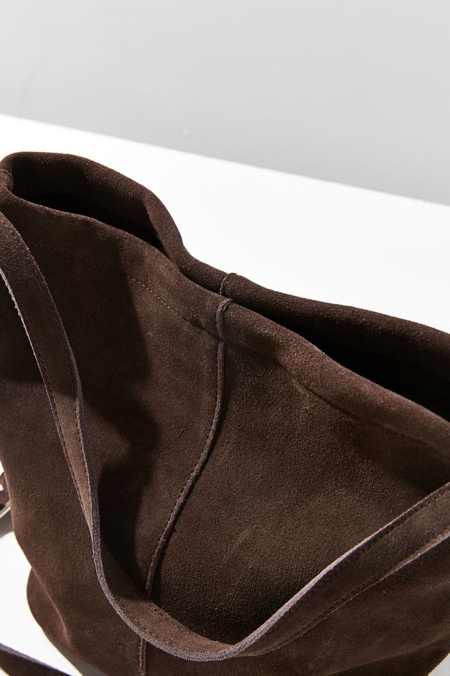Brown Suede Bucket Bag #3