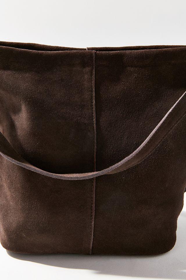 Brown Suede Bucket Bag #4