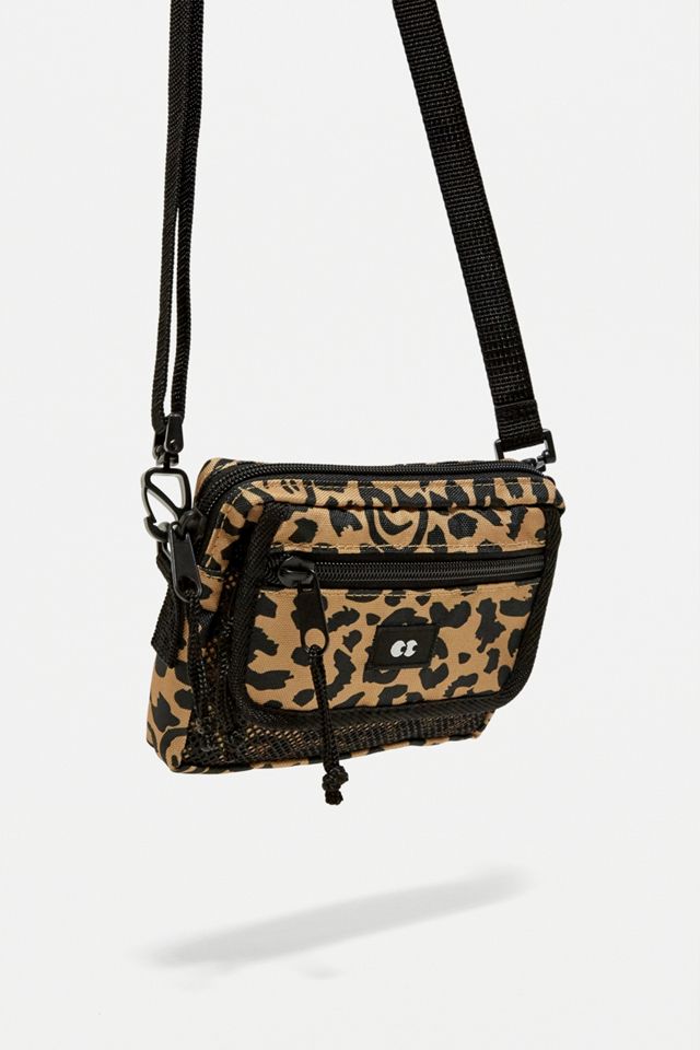 Lazy Oaf Squish Face Leopard Print Cross-Body Bag Urban