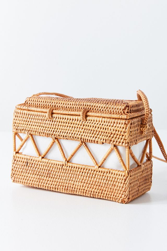 Straw Structured Cross Body Bag #3