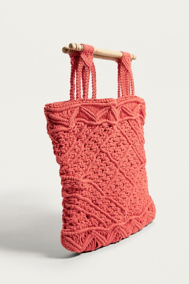 LF - Sac en macramé Marley rouge #3
