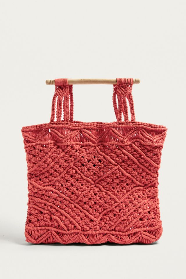 LF - Sac en macramé Marley rouge #4