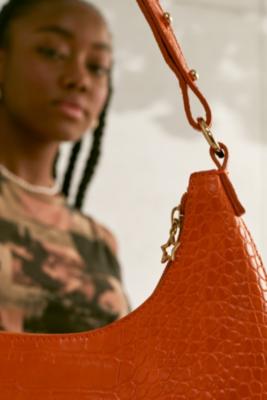 UO Birdie Curved Shoulder Bag - Orange ALL at Urban Outfitters