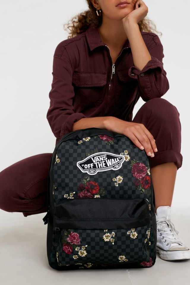 Vans realm backpack floral sale