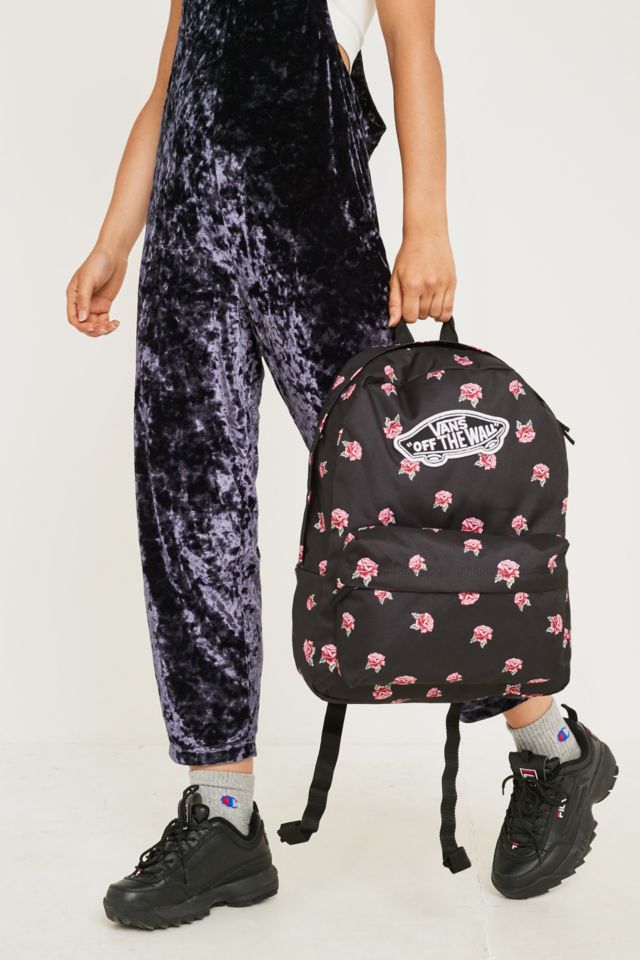 Realm Rose Black Backpack | Urban Outfitters UK