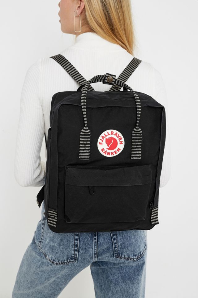 Fjallraven Kanken Black Stripe Handle Backpack | Urban Outfitters UK