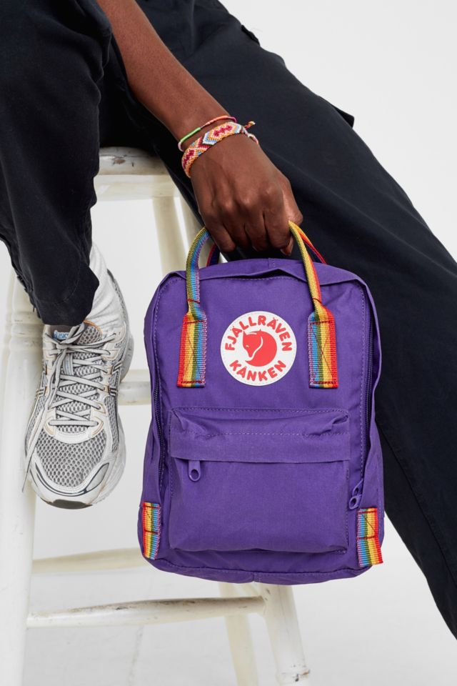 Fjallraven Kanken Mini Rainbow Handle Backpack