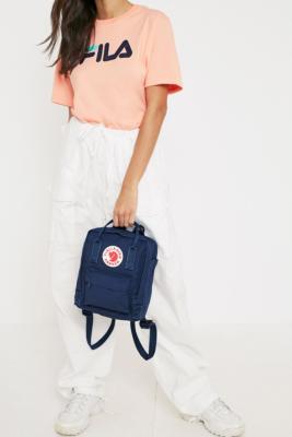 Fjallraven Kanken Royal Blue Pinstripe Mini Backpack Urban Outfitters UK