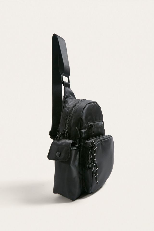 Black Nylon One-Shoulder Backpack #3