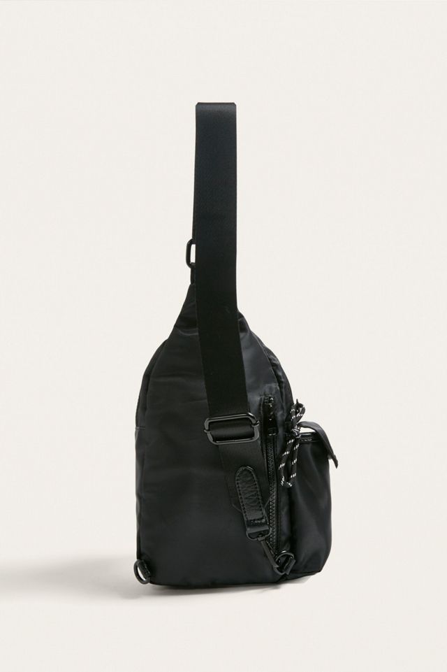 Black Nylon One-Shoulder Backpack #4