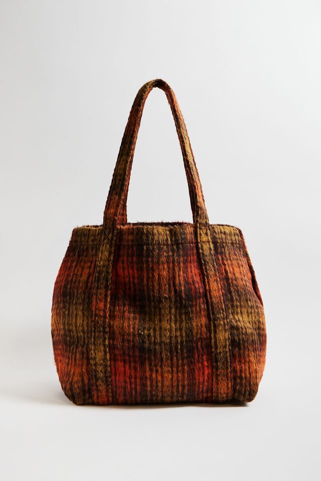 UO Check Carry Tote Bag #3