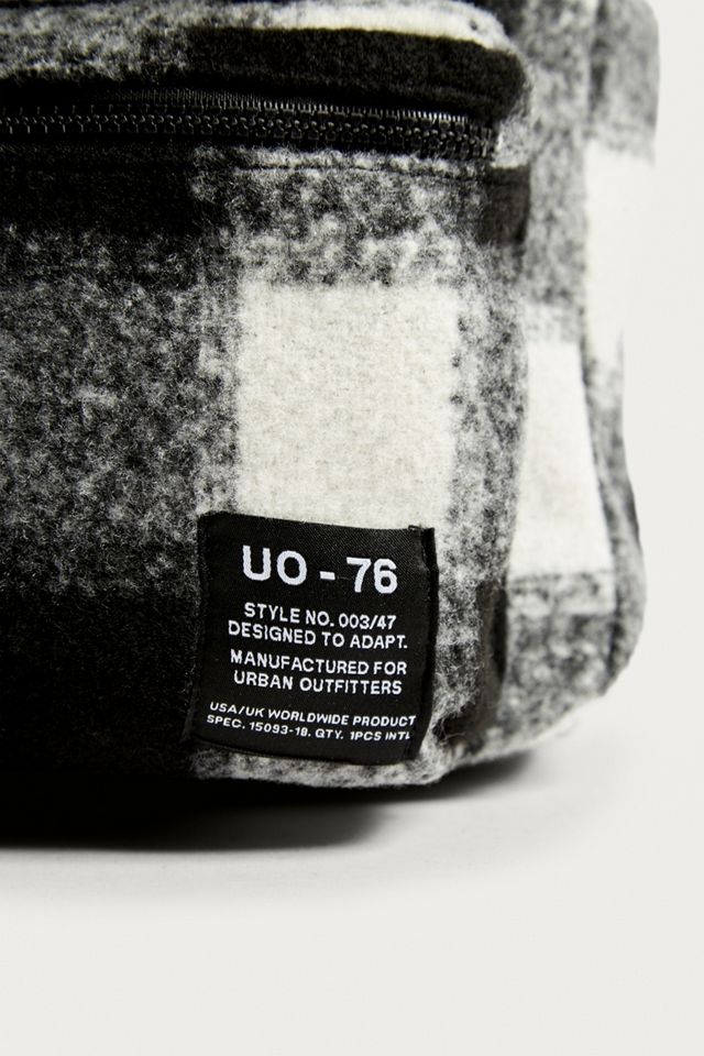 UO Large Black + White Check Backpack #2