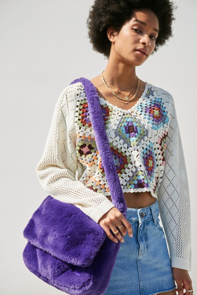 iets frans... Faux Fur Messenger Bag Urban Outfitters UK