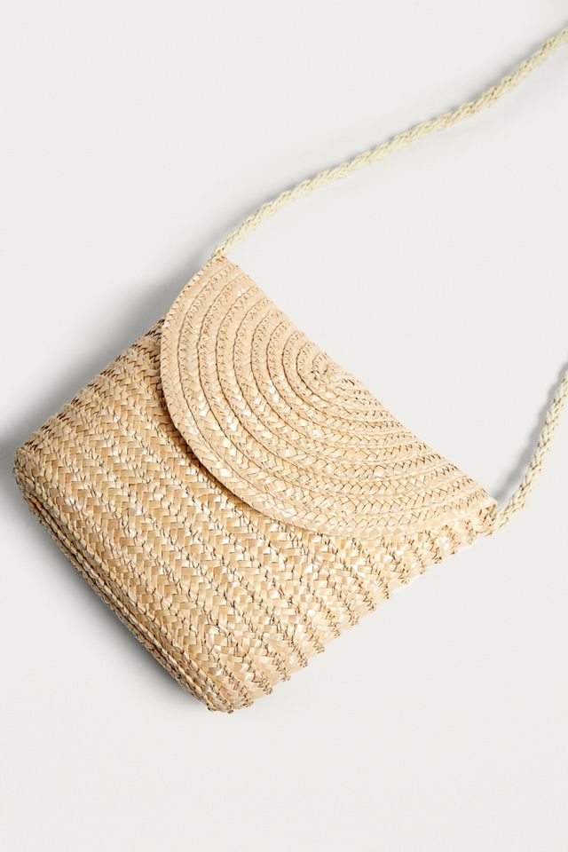 Flap-Top Straw Crossbody #2