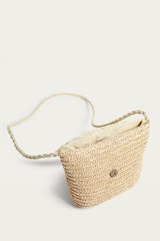 Flap-Top Straw Crossbody #3