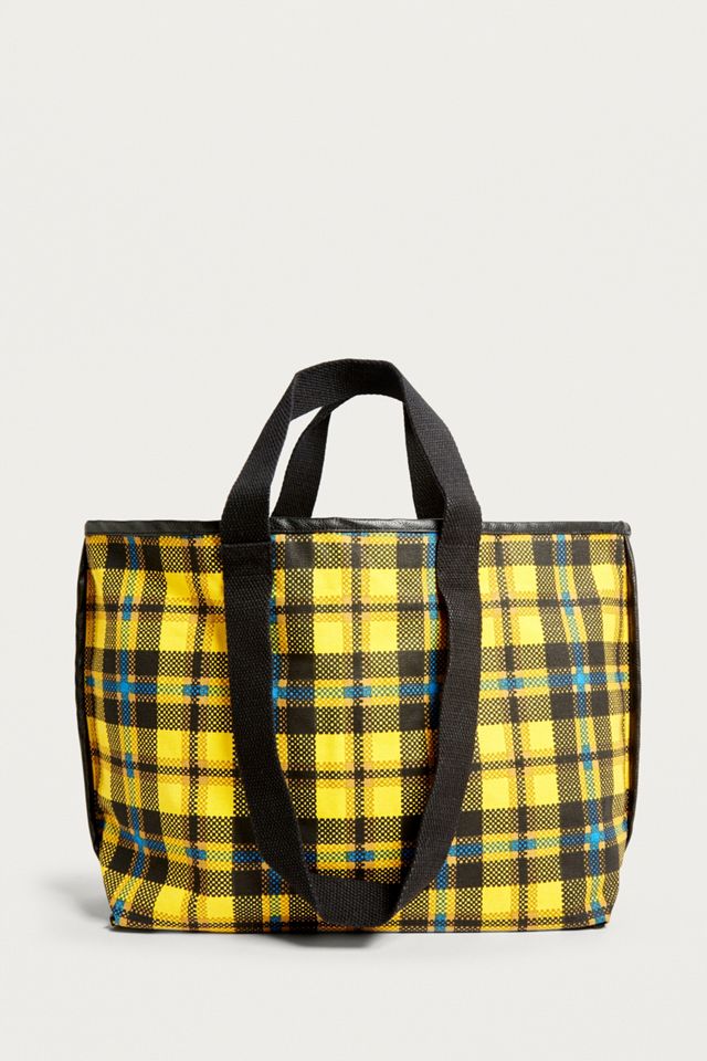 UO Reversible Plaid Tote Bag #1