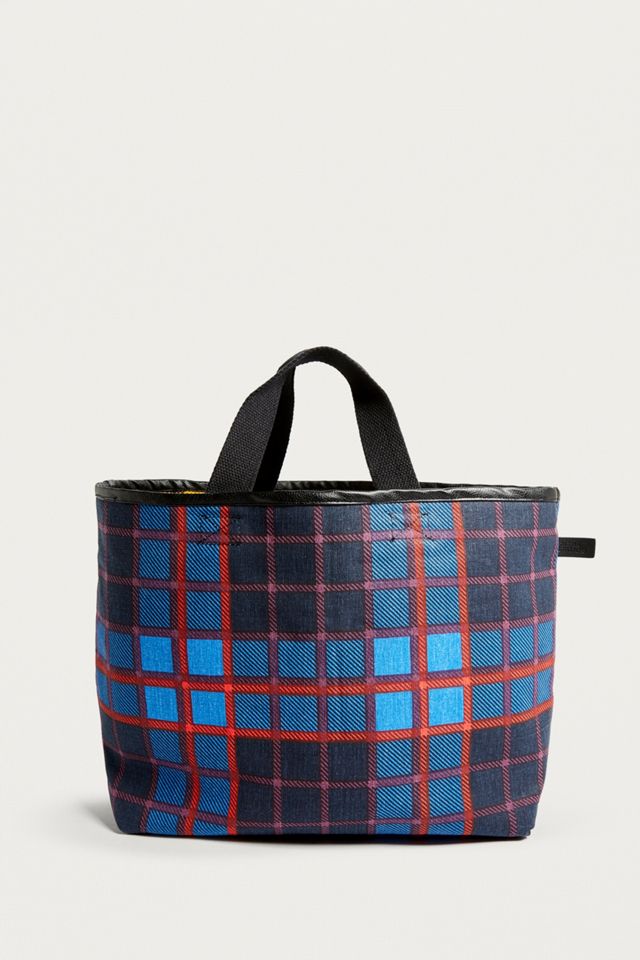 UO Reversible Plaid Tote Bag #3