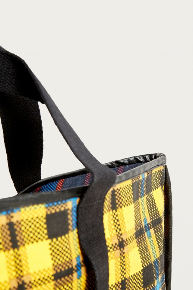 UO Reversible Plaid Tote Bag #4