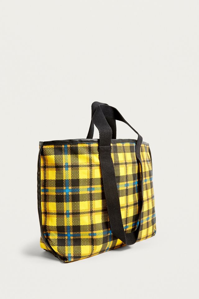 UO Reversible Plaid Tote Bag #5