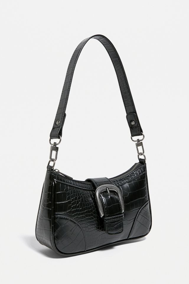UO Buckle Accent Croc Shoulder Bag #3