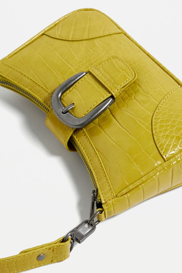 UO Buckle Accent Croc Shoulder Bag #1
