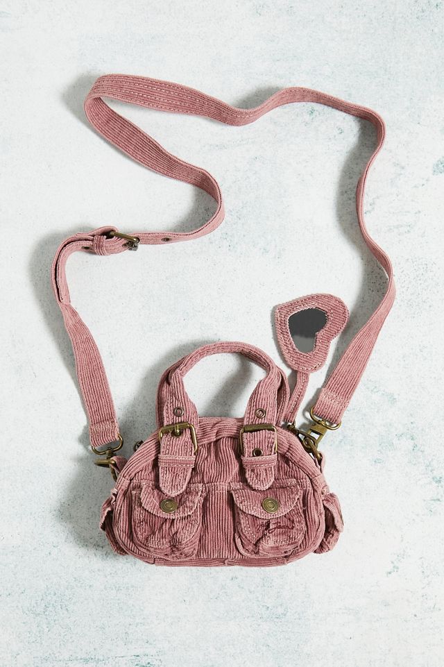 BDG – Mini-Tasche zum Umhängen aus Kord in Rubifarbe #1