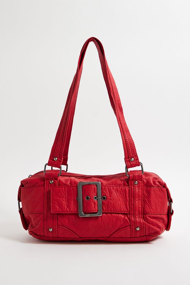 Bolso Bowler de Hebilla de Cuero Sintético Lavado UO #1
