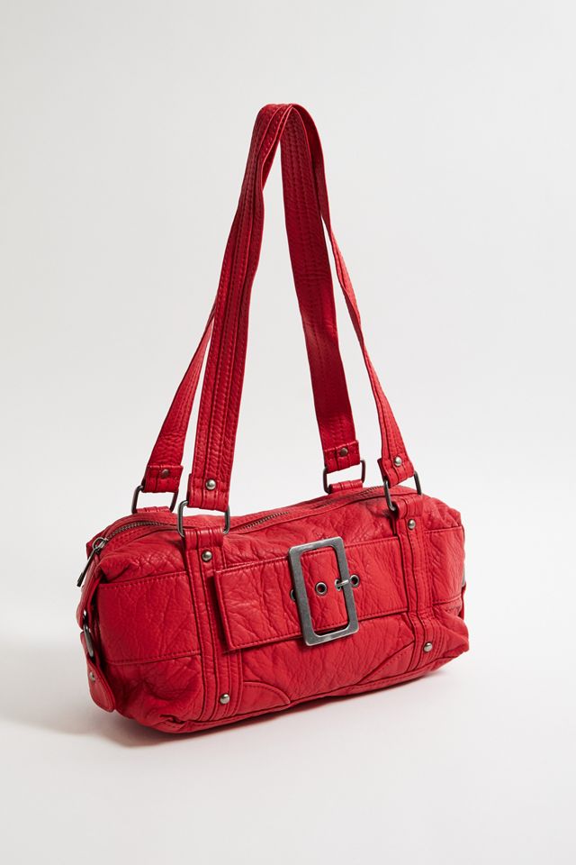 Bolso Bowler de Hebilla de Cuero Sintético Lavado UO #3