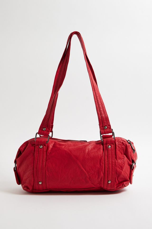 Bolso Bowler de Hebilla de Cuero Sintético Lavado UO #4