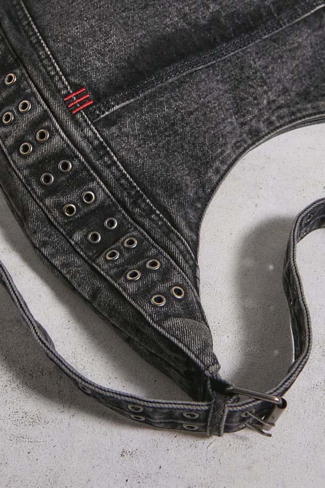 BDG Denim Eyelet Trapeze Shoulder Bag  #4