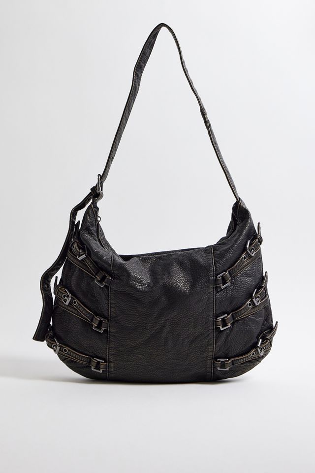 UO Buckle Faux Leather Slouch Bag #1
