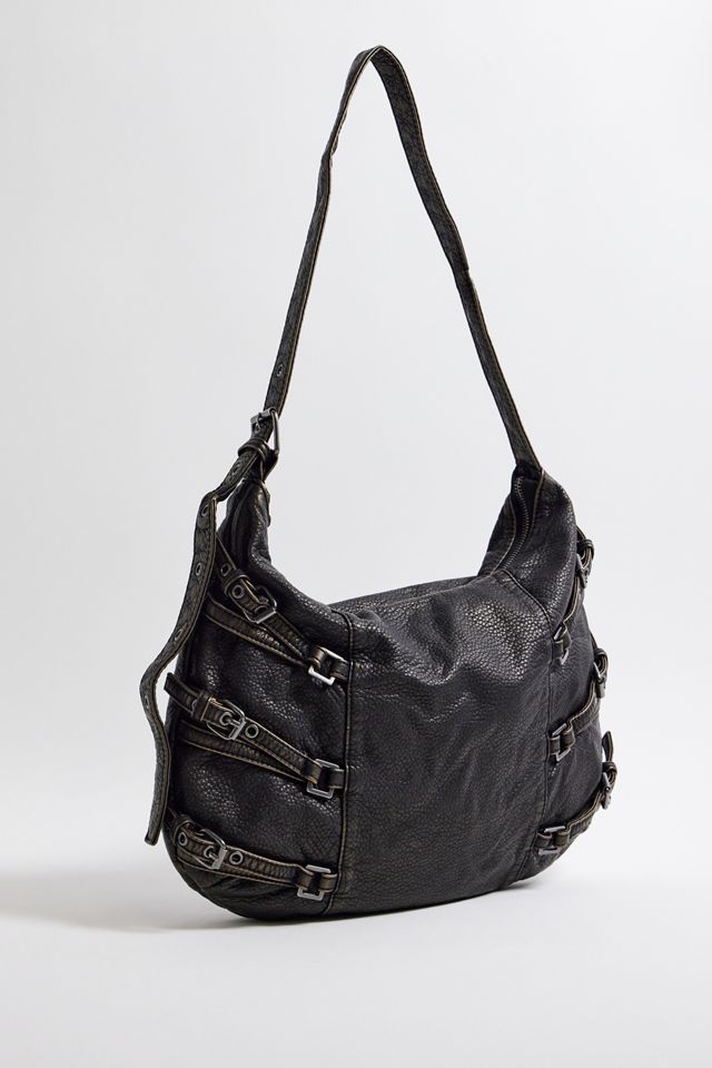 UO Buckle Faux Leather Slouch Bag #3