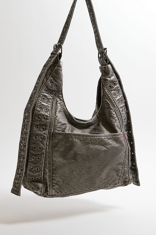 UO Faux Leather Eyelet Trapeze Shoulder Bag #1
