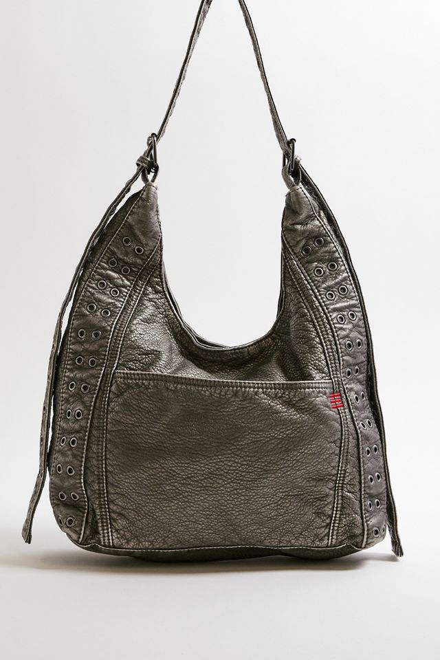 UO Faux Leather Eyelet Trapeze Shoulder Bag #3