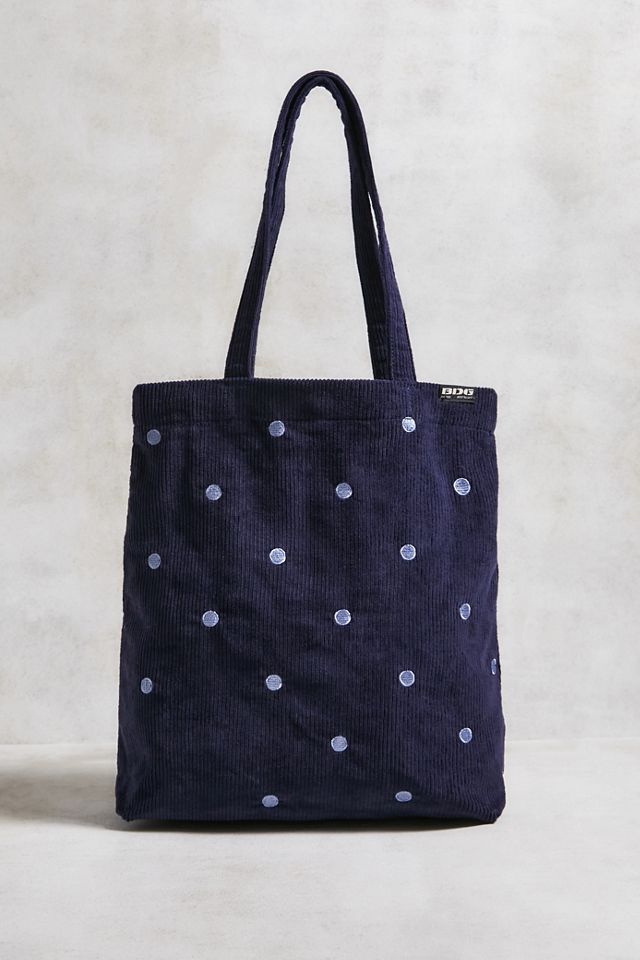 BDG Bolso de mano de pana de lunares con lengüeta #1
